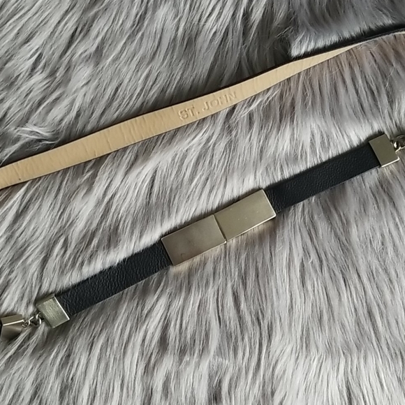St. John Accessories - Sale!! St. John leather skinny belt black XL